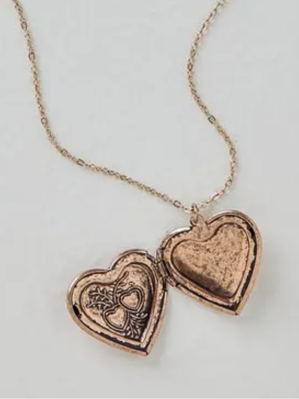 NWT Free People Gold Heart Locket Monogram Necklace letter T